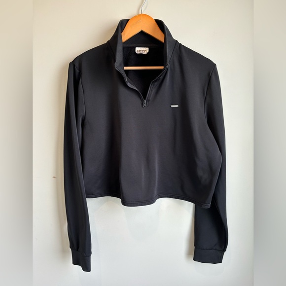 Aimn Boost Crop sweatshirt zip mock collar size m - Picture 1 of 8